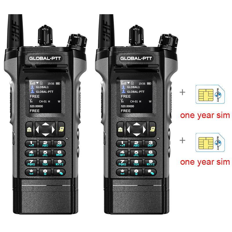 2PCS 6500/5288 Global-ptt walkie talkie 4G POC+UHF Two-way radio profesional commutator large long range phones telecommunications police 