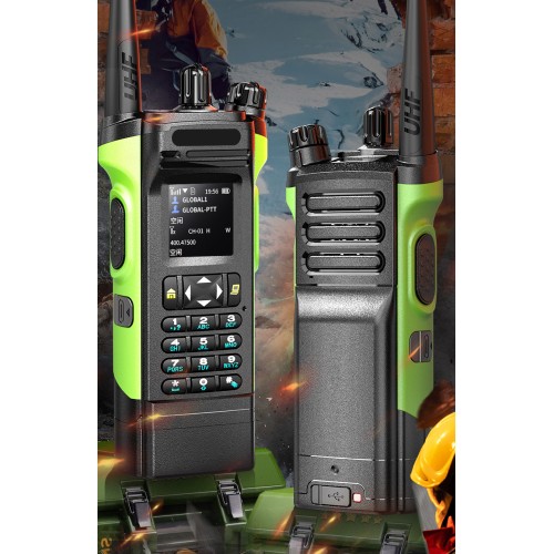 2PCS 6500/5288 Global-ptt walkie talkie 4G POC+UHF Two-way radio profesional commutator large long range phones telecommunications police