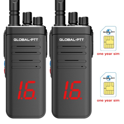 2PCS G5 global-ptt 16 channels POC walkie talkie 4G professional long range radios Two way radio Phone Police Global intercom