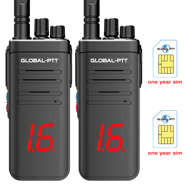 2PCS G5 global-ptt 16 channels POC walkie talkie 4G professional long range radios Two way radio Phone Police Global intercom 