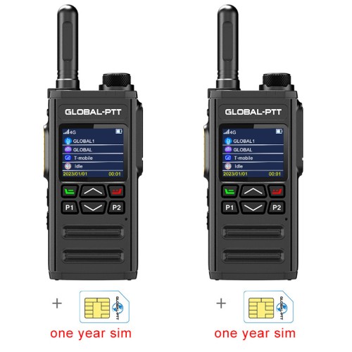 2PCS G7 global-ptt POC 4G LTE walkie talkie Two-way radio long range professional police Portable communication Amateur ham handy