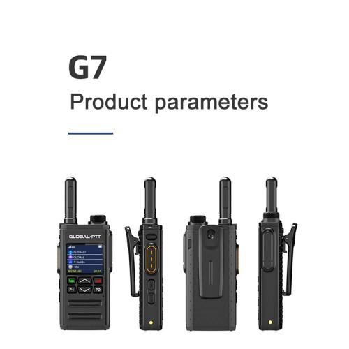 2PCS G7 global-ptt POC 4G LTE walkie talkie Two-way radio long range professional police Portable communication Amateur ham handy