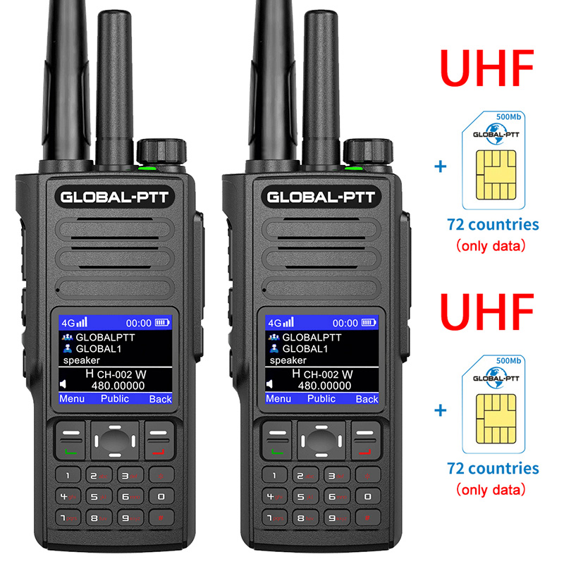 2PCS G8 global-ptt POC+UHF ALL bands 4G walkie talkie radio long range ham Portable communication Amateur ptt two-way radio police 