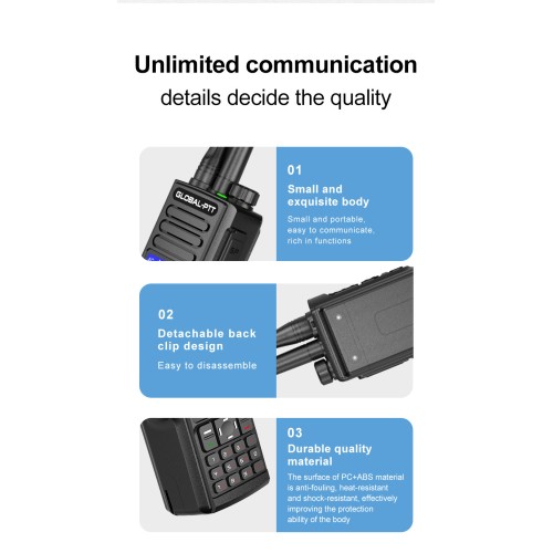 2PCS G8 global-ptt POC+UHF ALL bands 4G walkie talkie radio long range ham Portable communication Amateur ptt two-way radio police