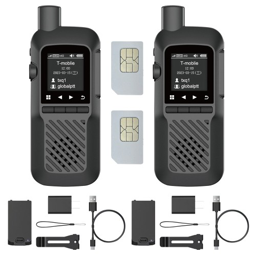 2PCS U1 global-ptt wurui walkie talkie radio 4G POC mini radio commutator Portable sim lte long range Mobile internet car hotel work