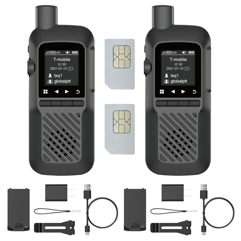 2PCS U1 global-ptt wurui walkie talkie radio 4G POC mini radio commutator Portable sim lte long range Mobile internet car hotel work 