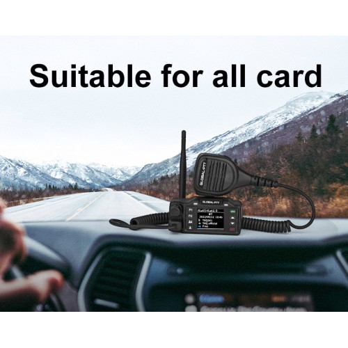 2PCS V1 global-ptt global car walkie talkie Wurui  POC mobile radio commutator radios long range profesional Two-way radio internet