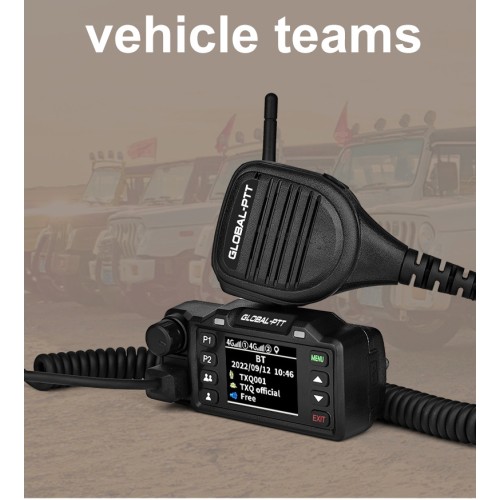 2PCS V1 global-ptt global car walkie talkie Wurui  POC mobile radio commutator radios long range profesional Two-way radio internet